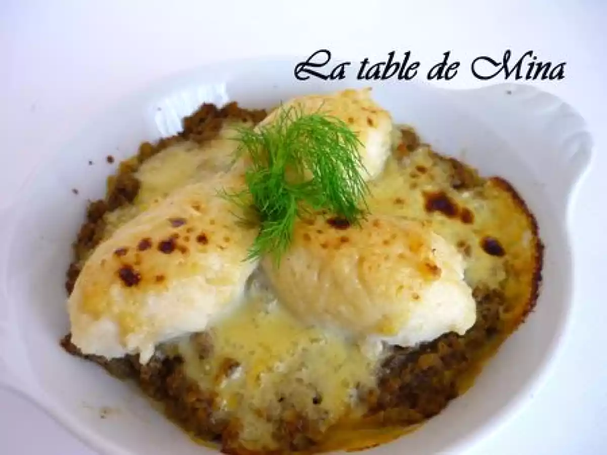 Quenelles de Saint-Jacques sur purée de champignons et sabayon de sauternes