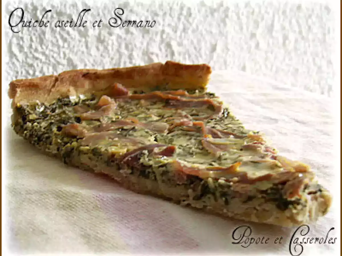 Quiche à l'oseille et au jambon Serrano