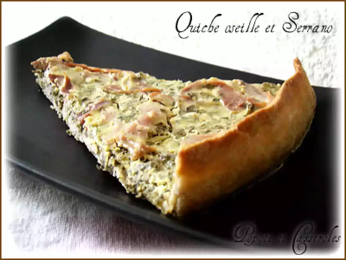 Quiche à l'oseille et au jambon Serrano - photo 3