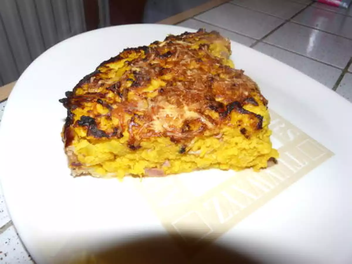 Quiche à la courge bleu