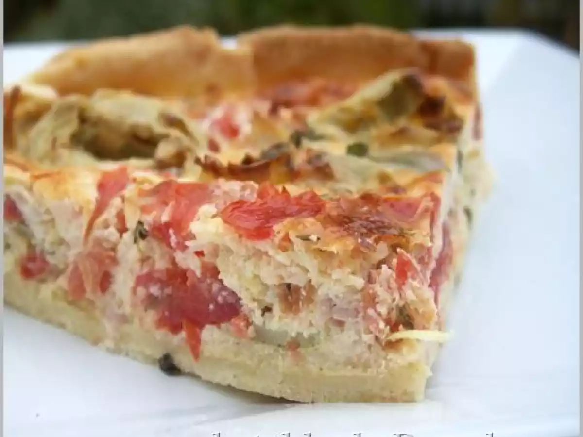 Quiche à la moutarde, tomates et coeurs d'artichaut - photo 2