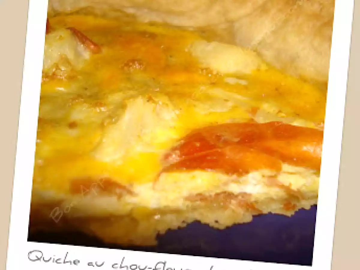 Quiche au chou-fleur et jambon cru