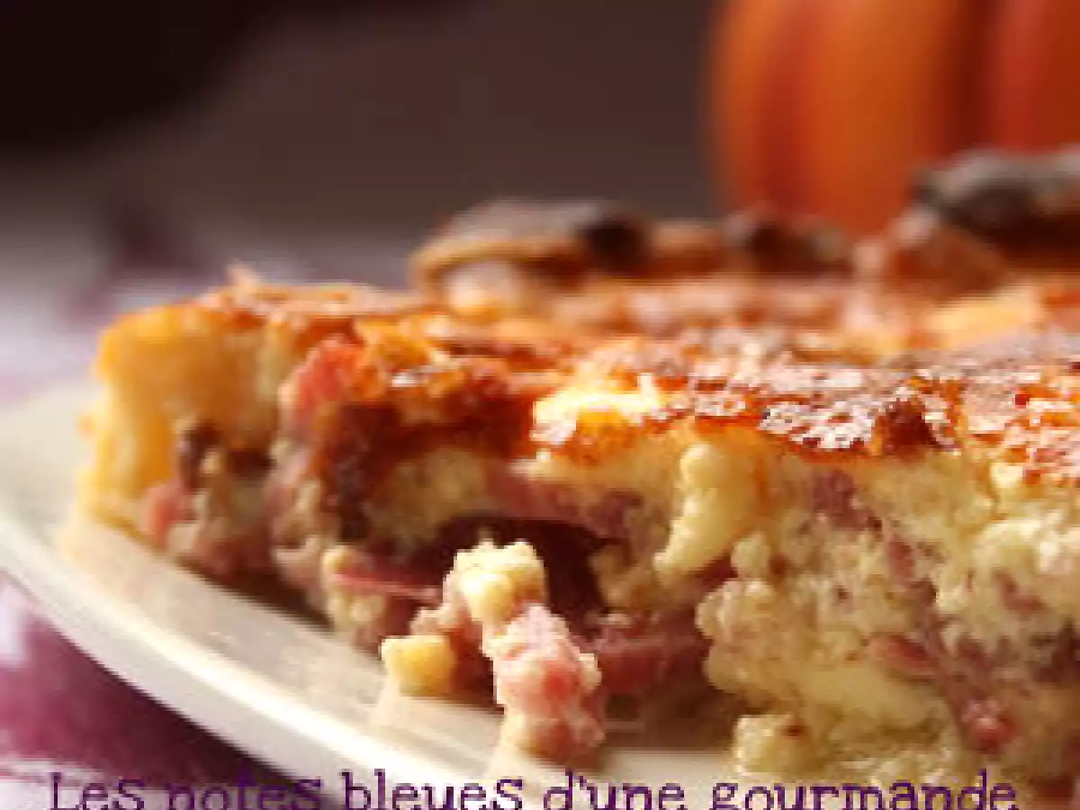 Quiche au gésiers, jambon et comté - photo 3