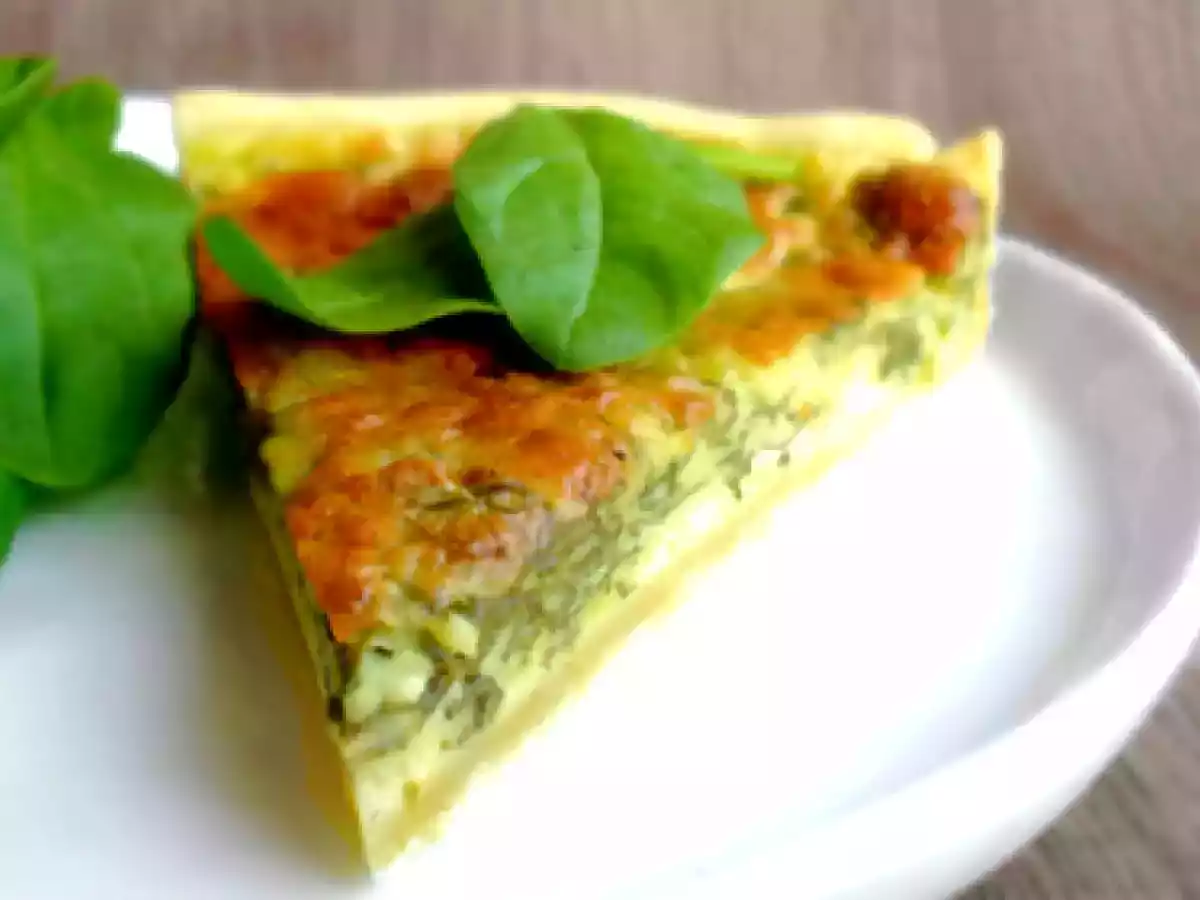 Quiche au Saint Marcellin & Pousses d'Epinards