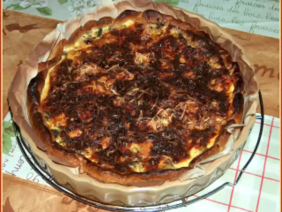 Quiche au saumon et brocoli