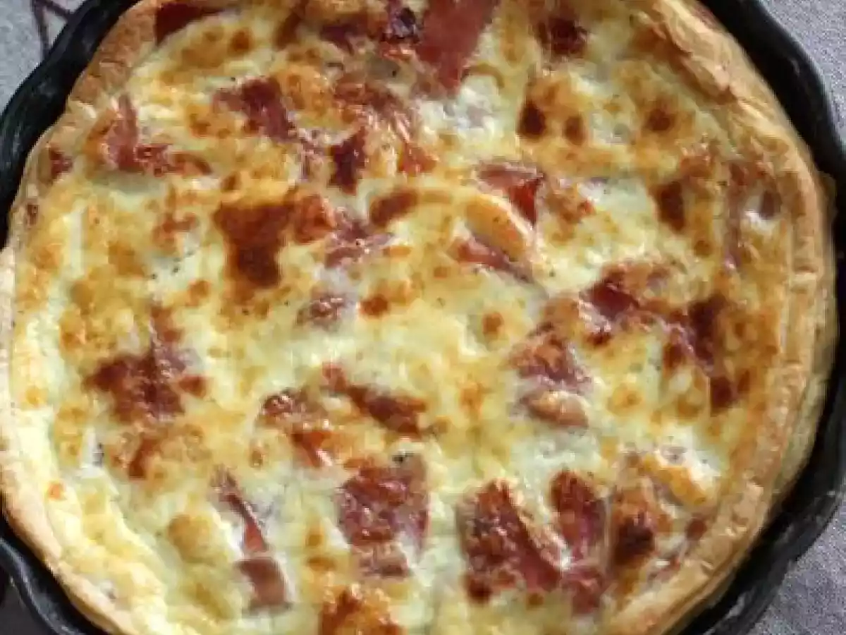 Quiche au speck et Cantal - Torta salata con speck e Cantal