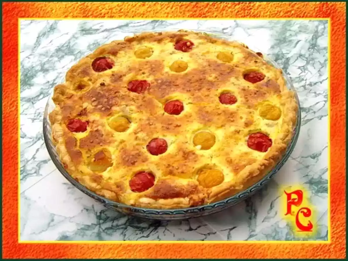 Quiche au thon et panaché de tomates cerise