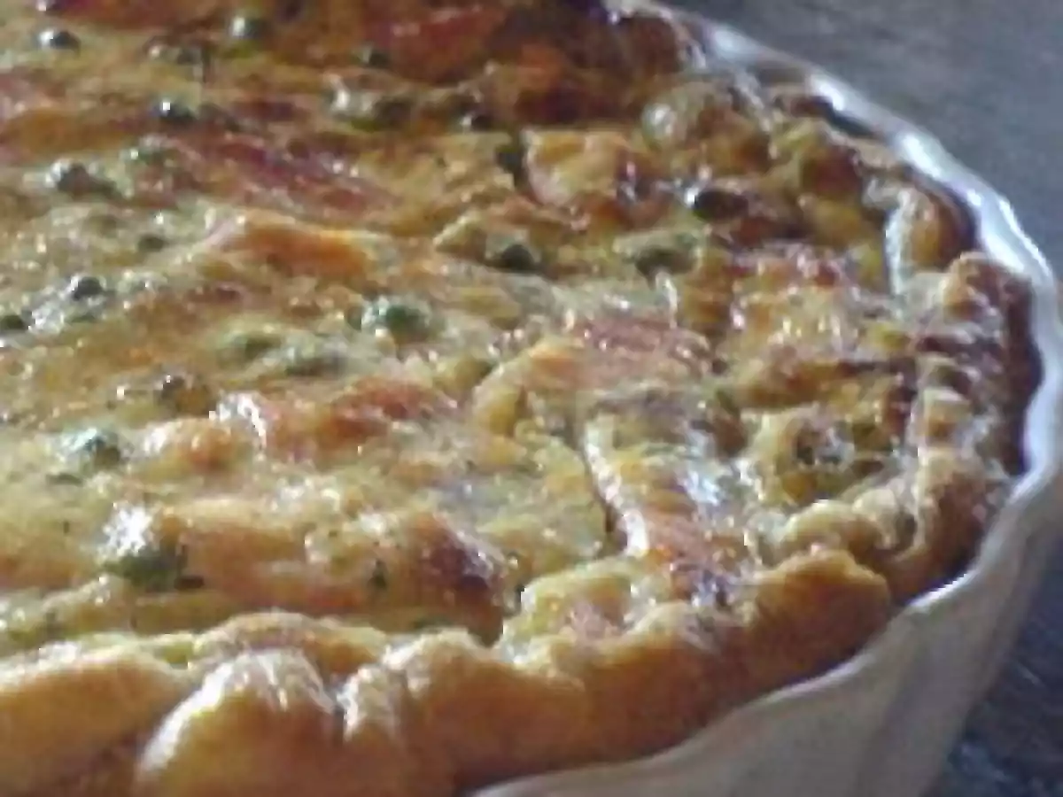 Quiche aux 2 saumons et aux Petits Pois