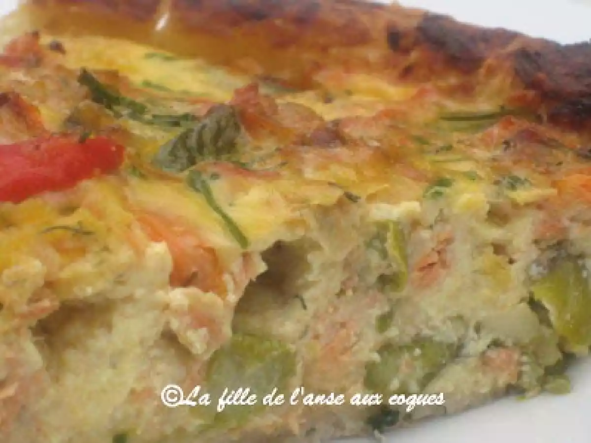 QUICHE AUX ASPERGES, POIVRON ET SAUMON - photo 3