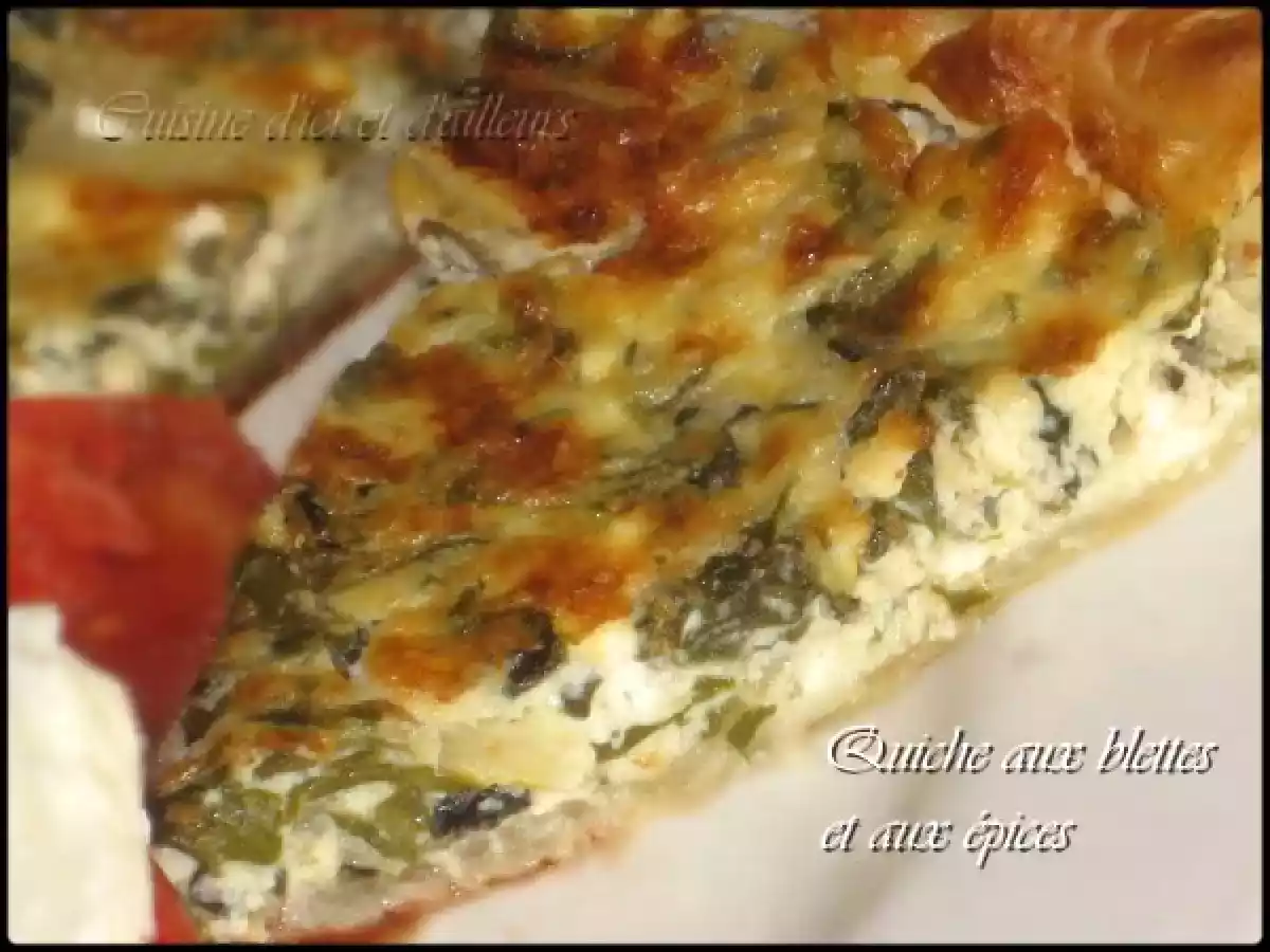 Quiche aux blettes et aux épices