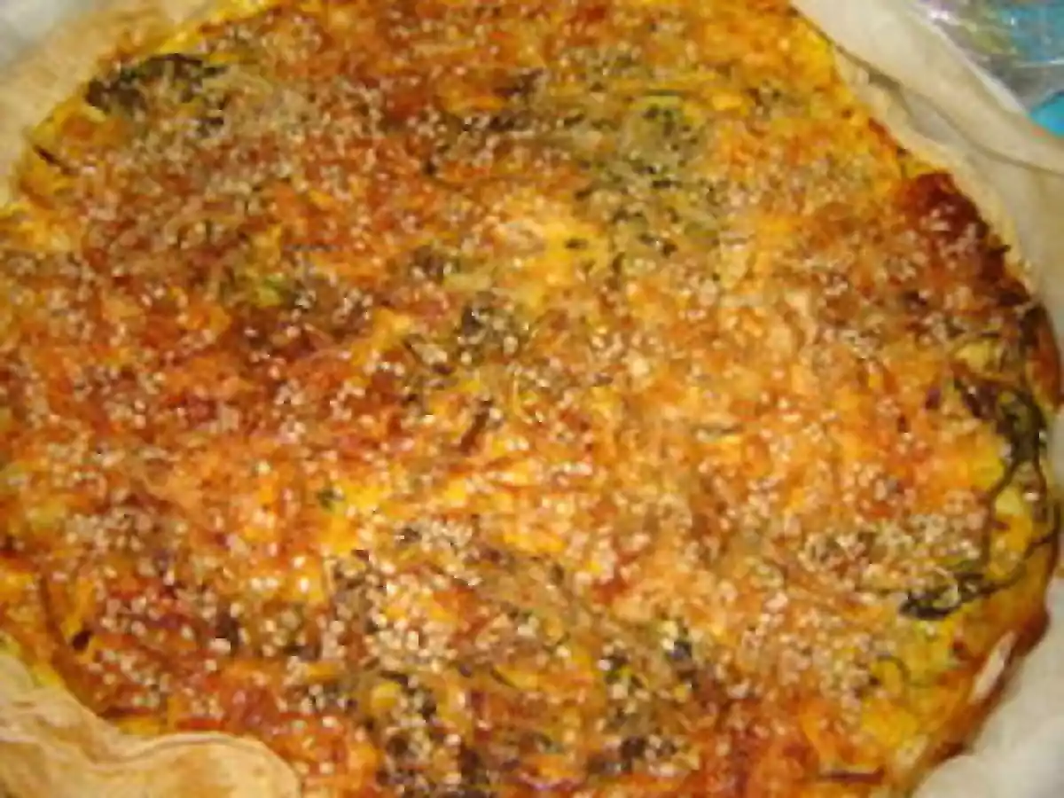 Quiche aux carottes et fanes de carottes