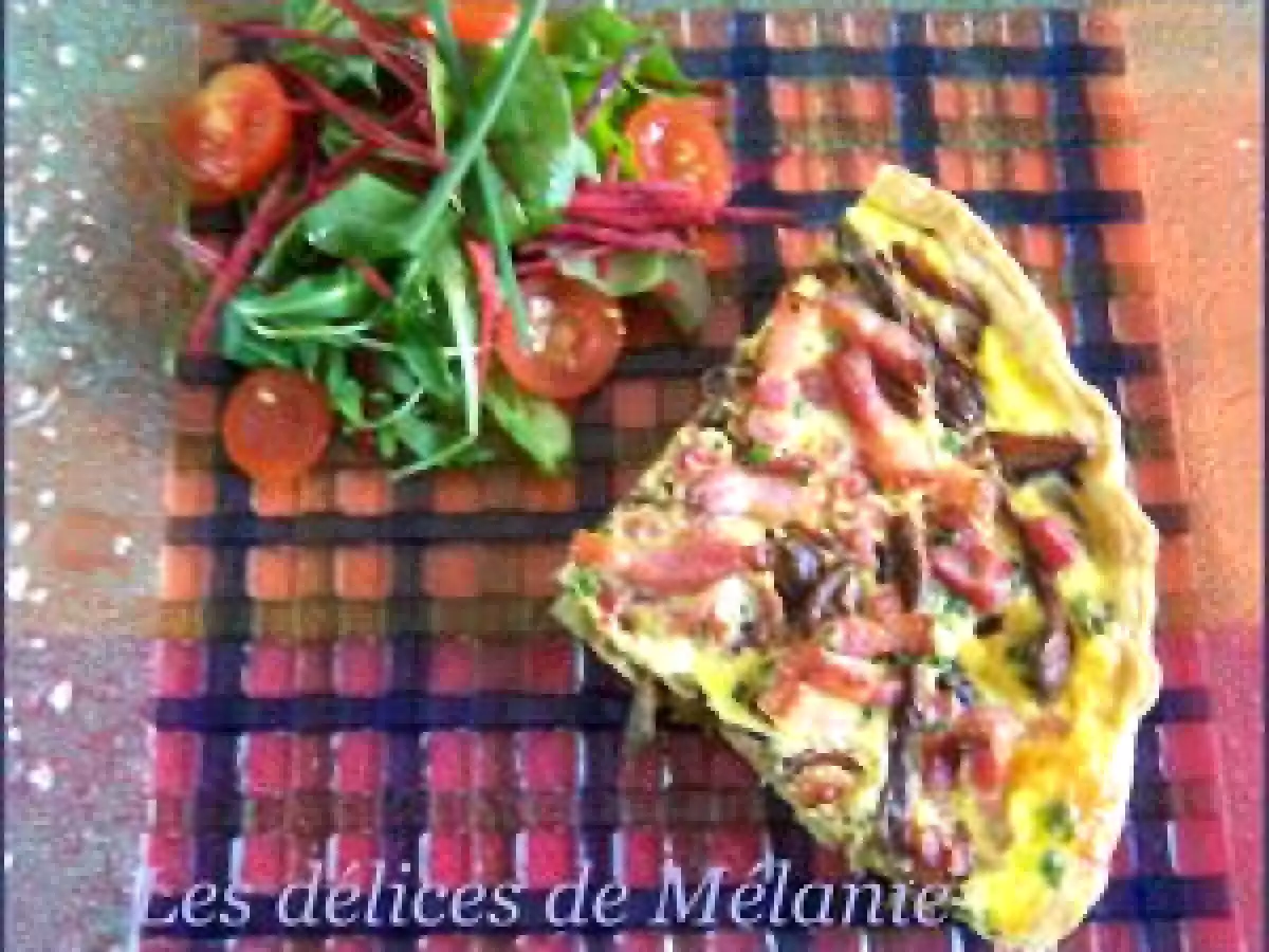 Quiche aux cèpes et lardons