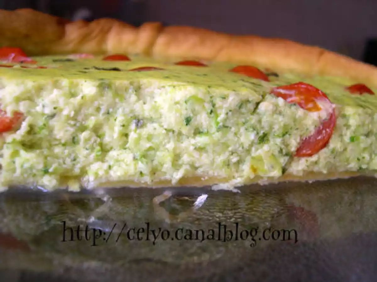 Quiche aux courgettes, tomates cerise et menthe - photo 2