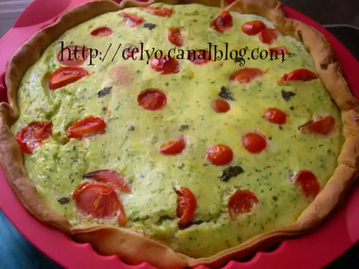 Quiche aux courgettes, tomates cerise et menthe - photo 3