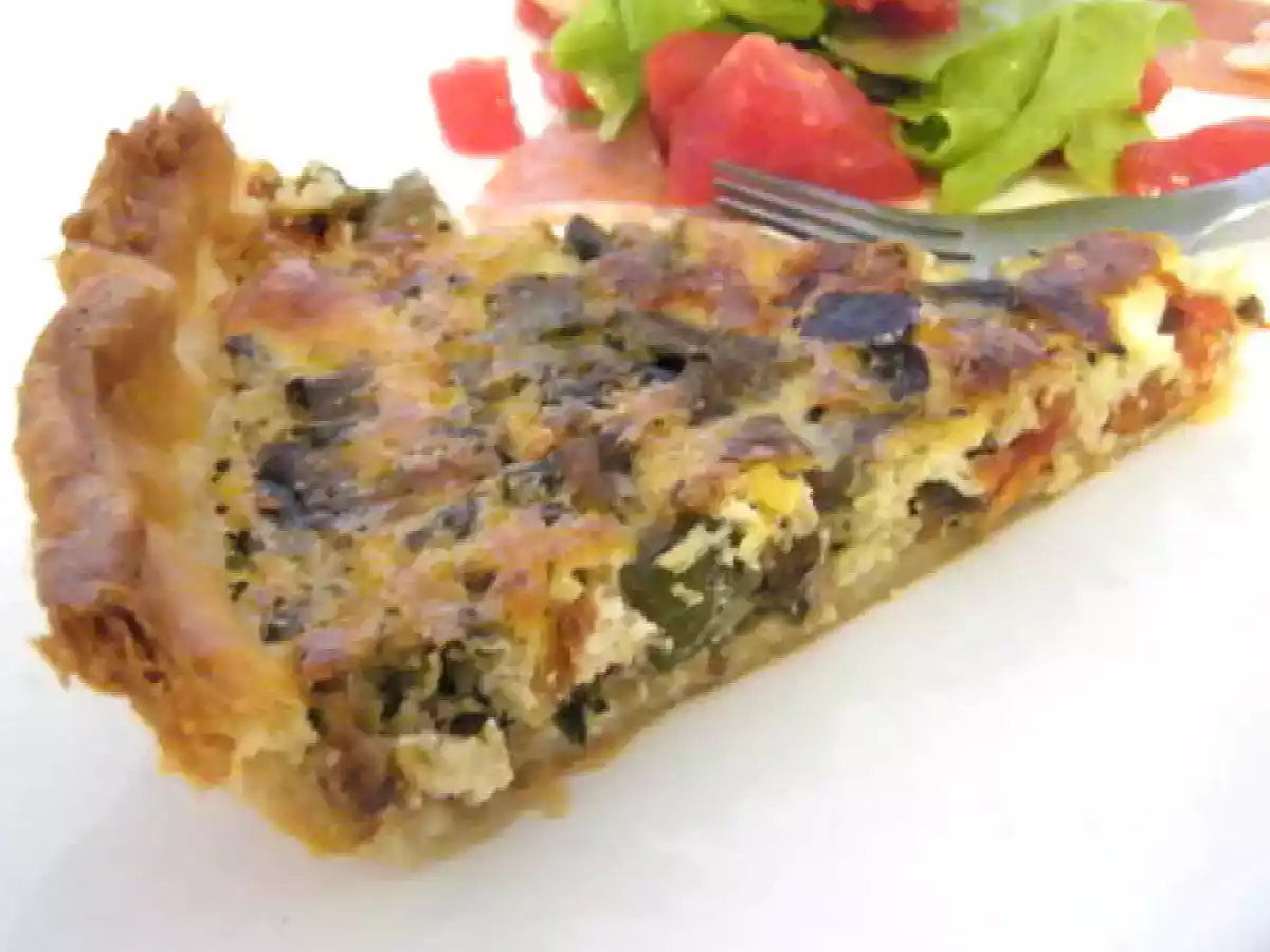 *Quiche aux légumes confits et parmesan*