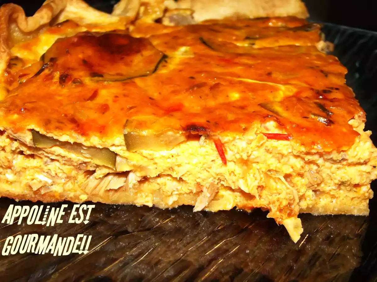 Quiche aux maquereaux et aux courgettes