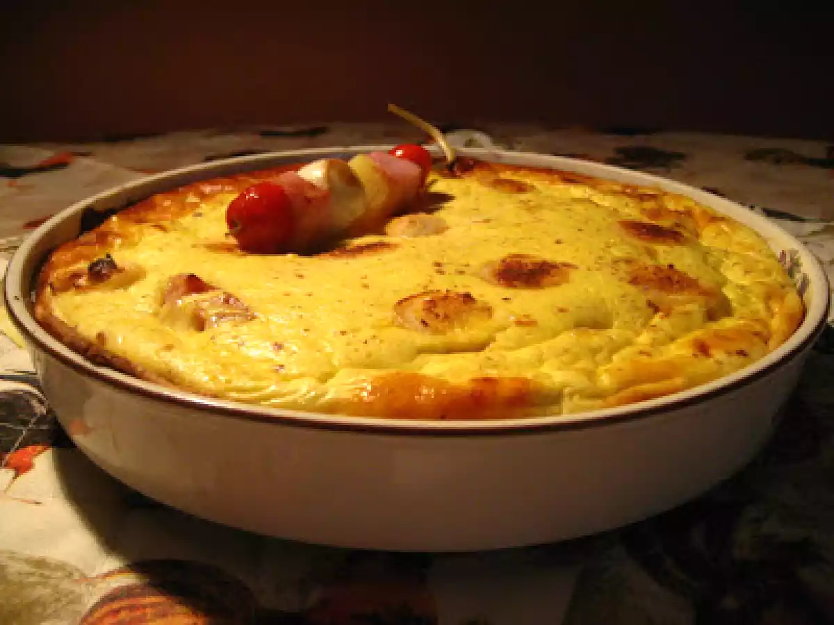Quiche aux oeufs de cailles et jambon des surlendemains
