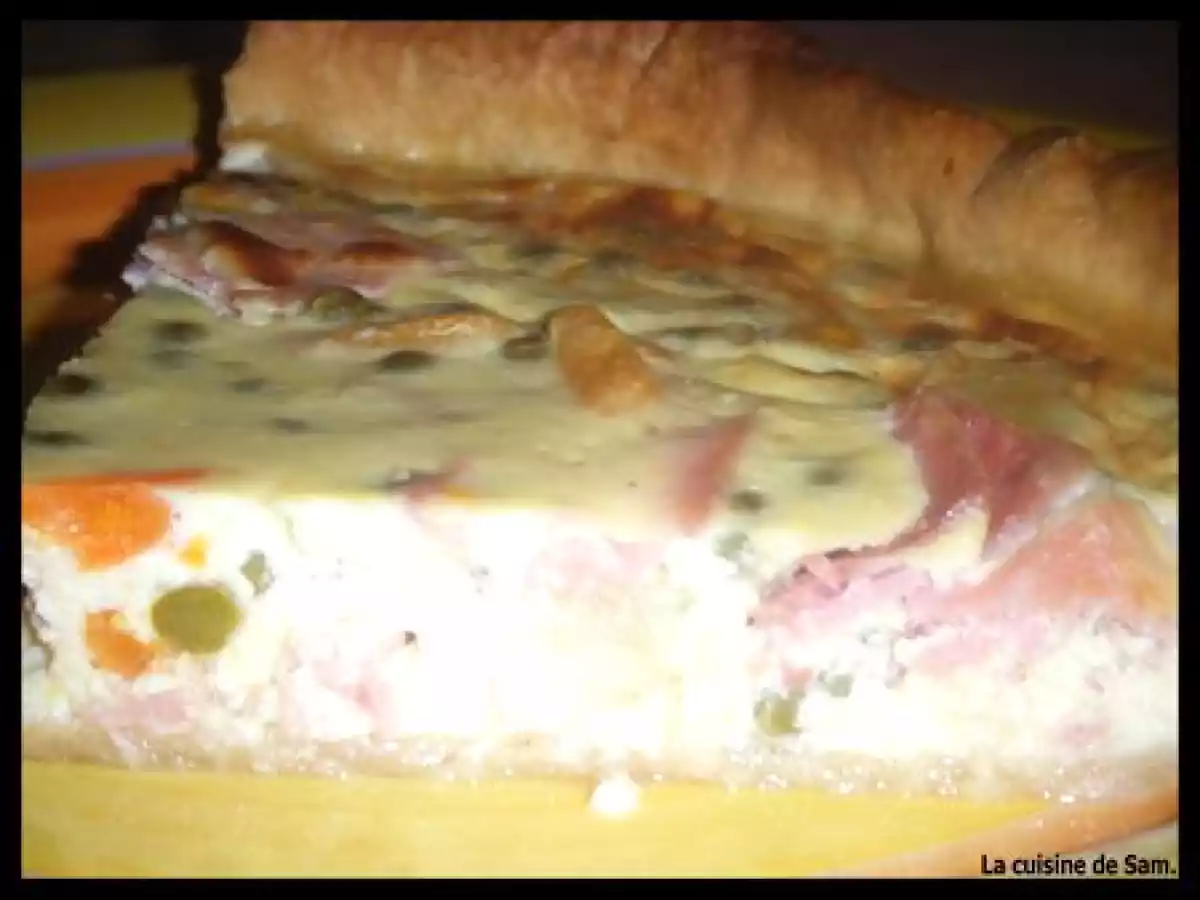 Quiche aux petits pois et au jambon - photo 2