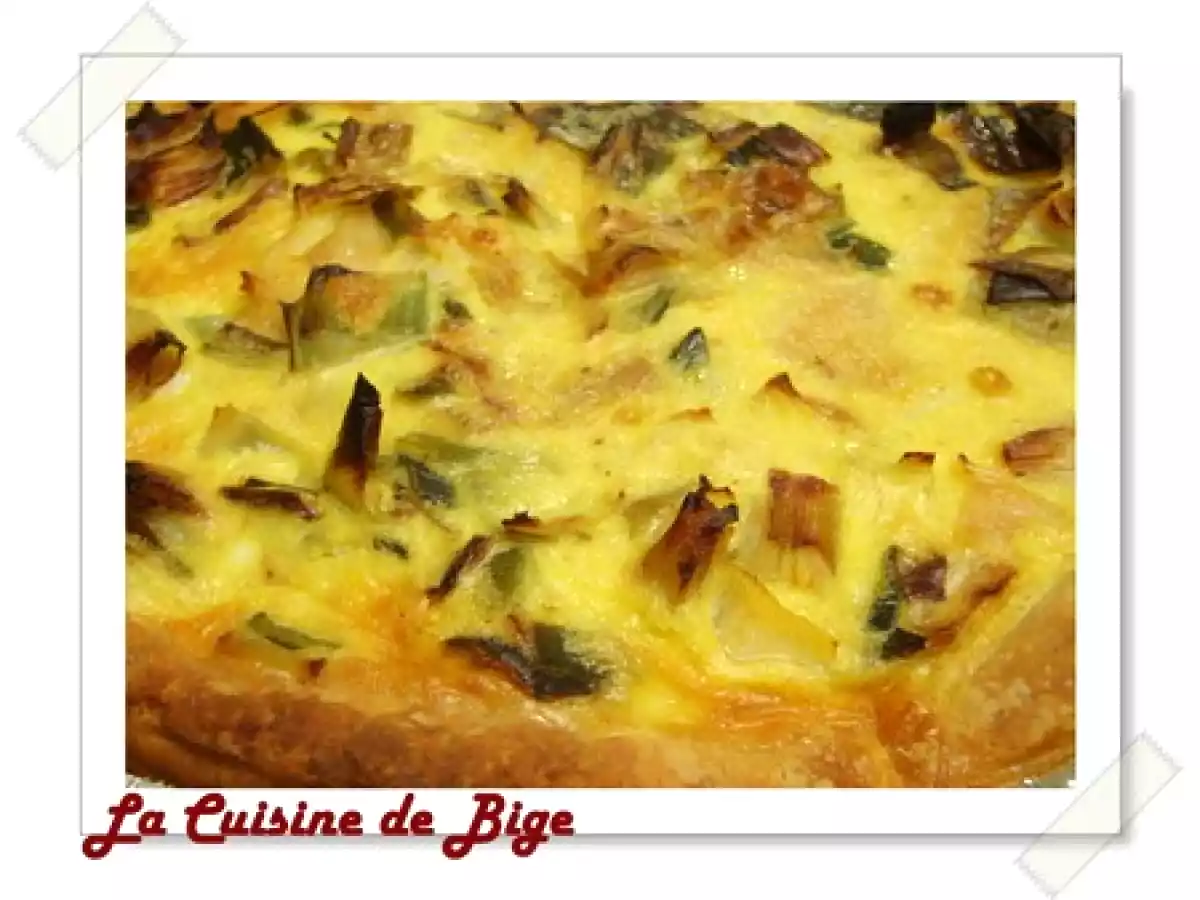 Quiche aux poireaux et au curry - photo 2