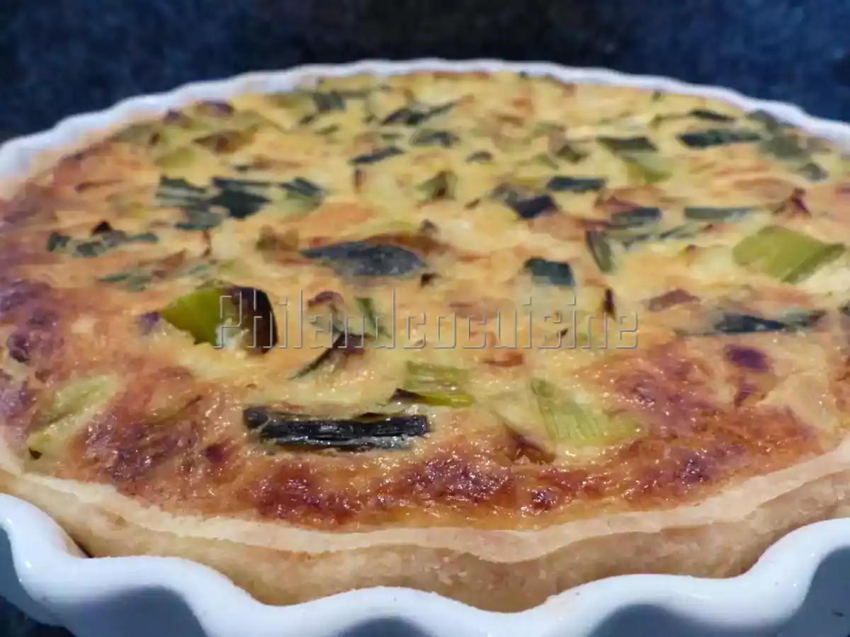 Quiche aux poireaux, pâte brisée maison au curry - photo 2