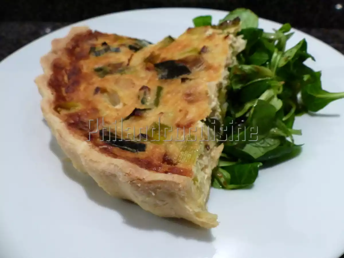 Quiche aux poireaux, pâte brisée maison au curry - photo 3