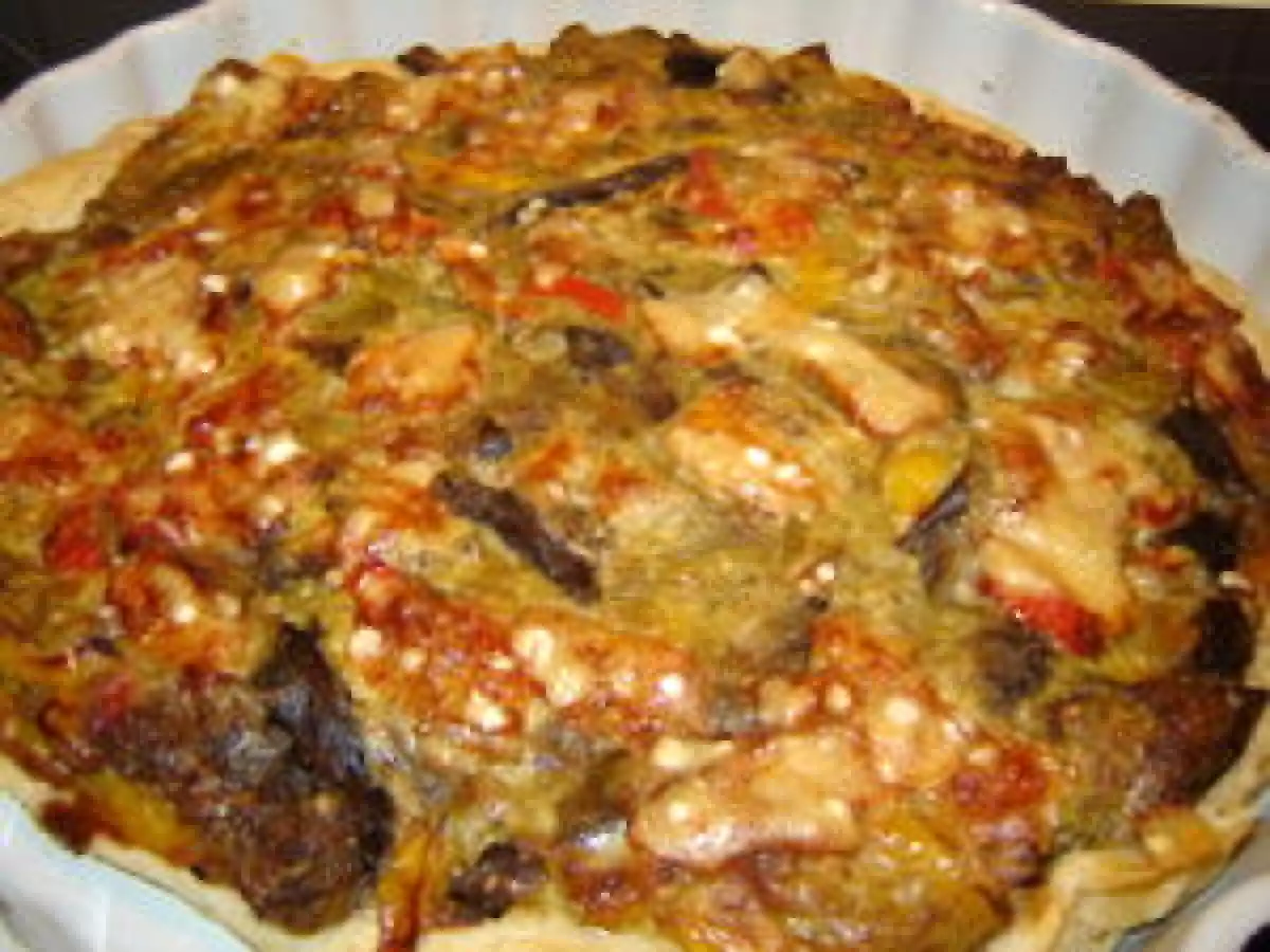 Quiche aux poivrons et aubergine...