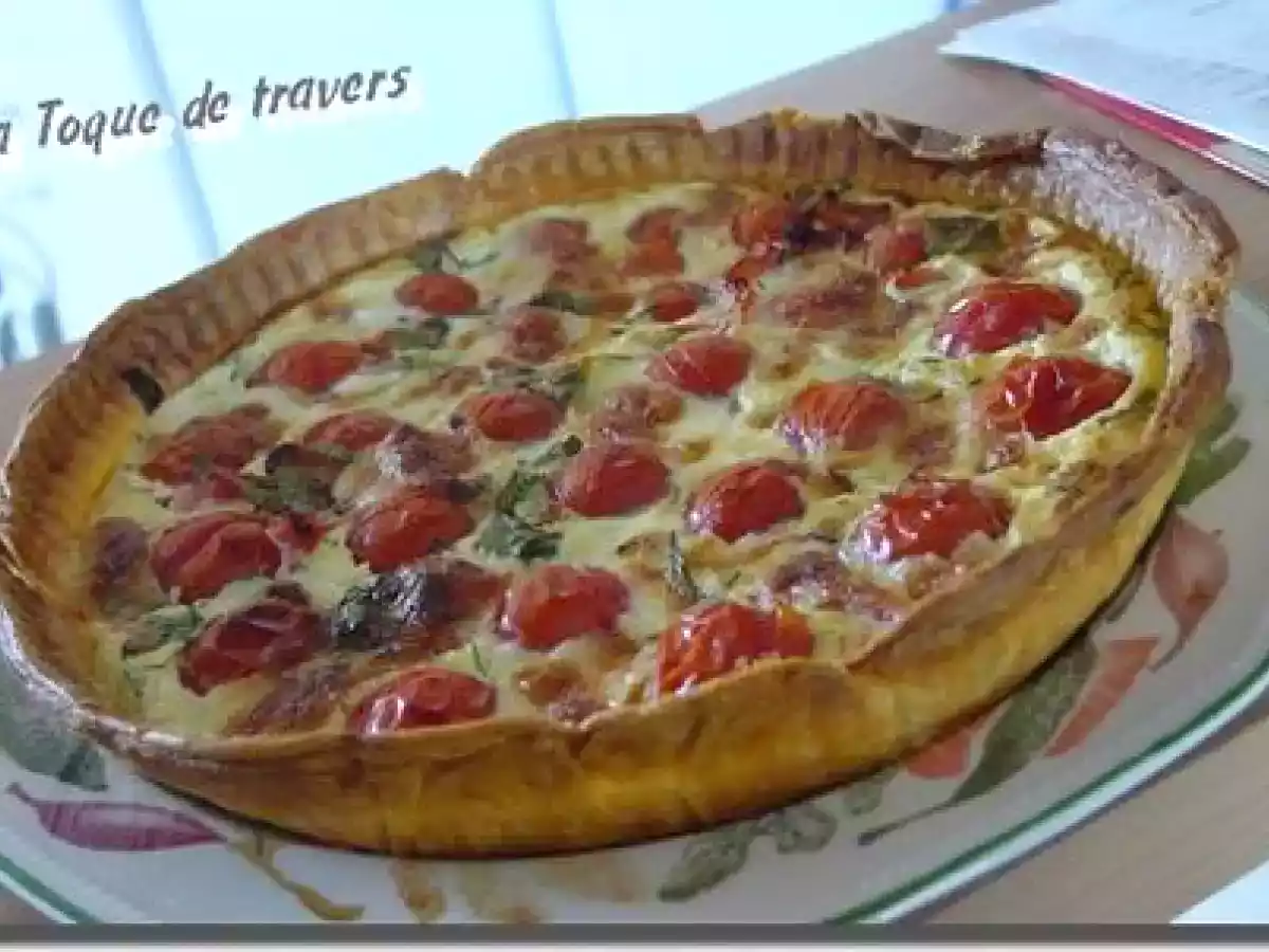 Quiche aux tomates cerises et mozzarella