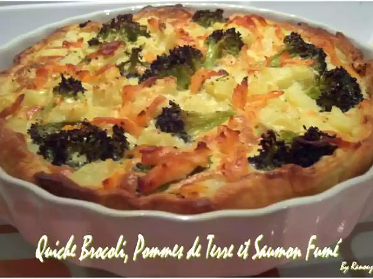 Quiche brocoli, pommes de terre et saumon fumé - photo 2