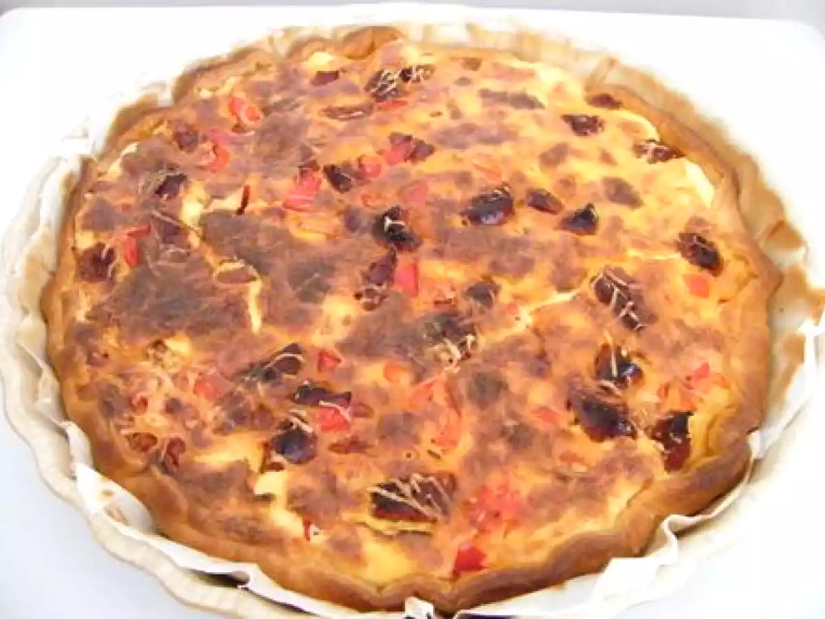 Quiche chorizo / poivrons rouges