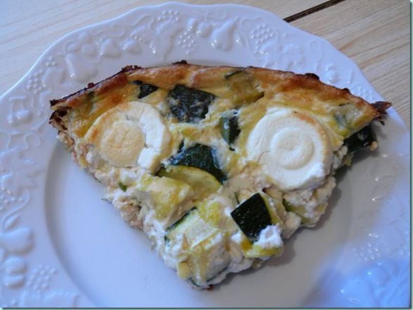 Quiche courgettes, thon et chèvre frais