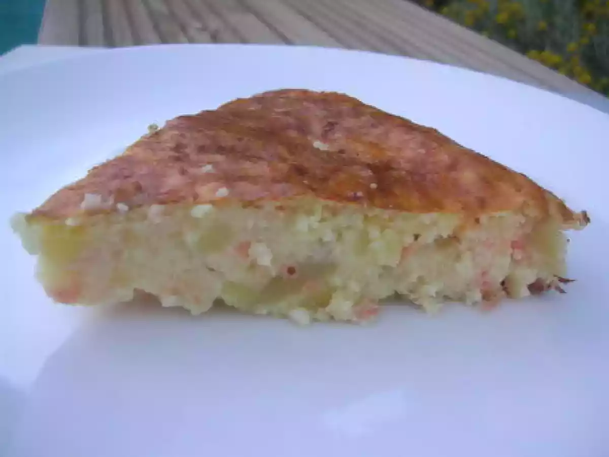 Quiche de pommes de terre au saumon fumé
