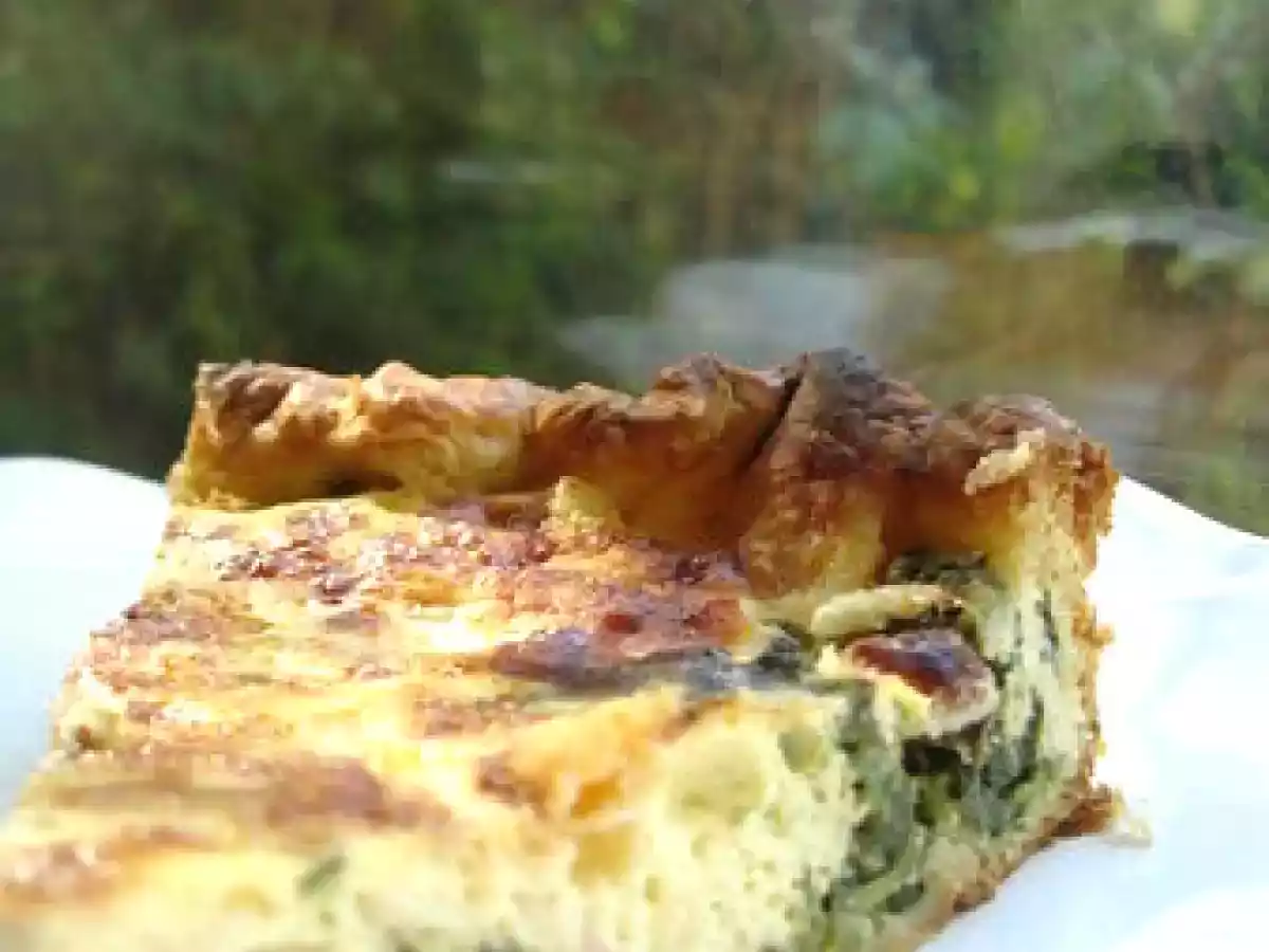 Quiche épinards - lardons - parmesan