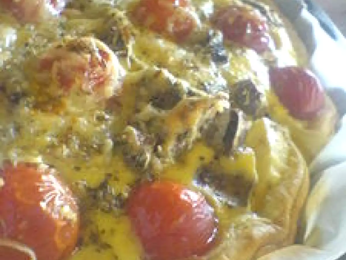 Quiche Gourmande... Jambon Cru - Feta et Tomates Cerises