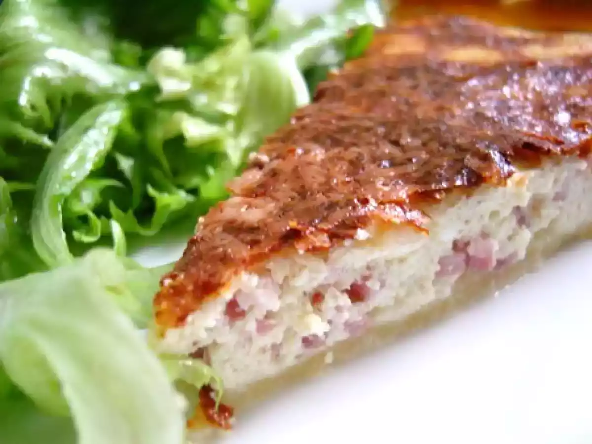 Quiche lorraine à la ricotta et au parmesan