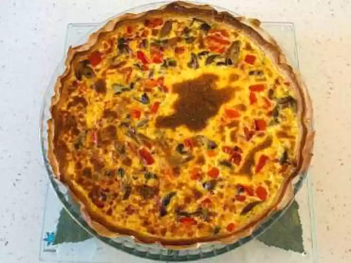 Quiche lorraine au poivron rouge