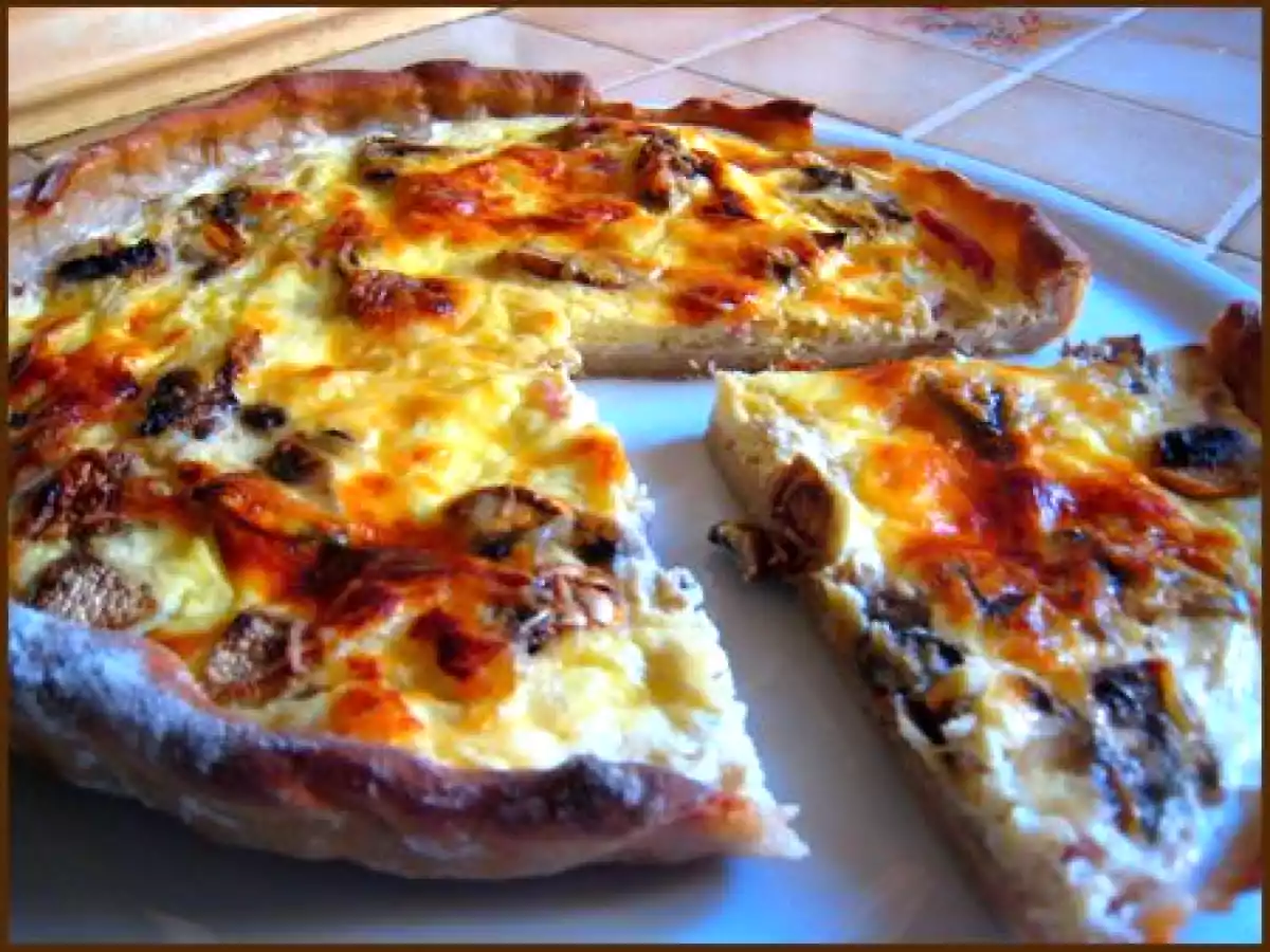 Quiche lorraine légère aux champignons - photo 2