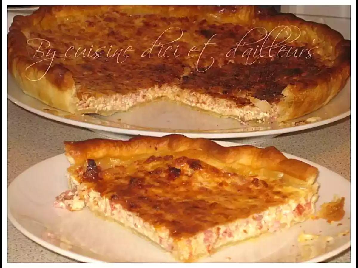 Quiche moulinée au jambon, chorizo et comté - photo 2