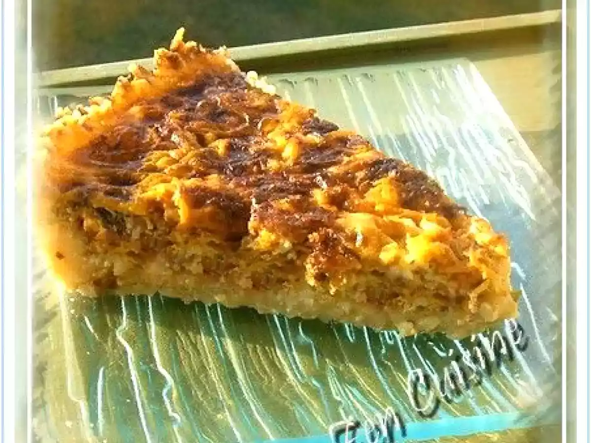 Quiche poireaux et carottes en croute de riz au paprika