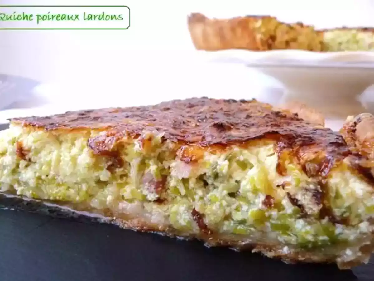 Quiche poireaux lardons