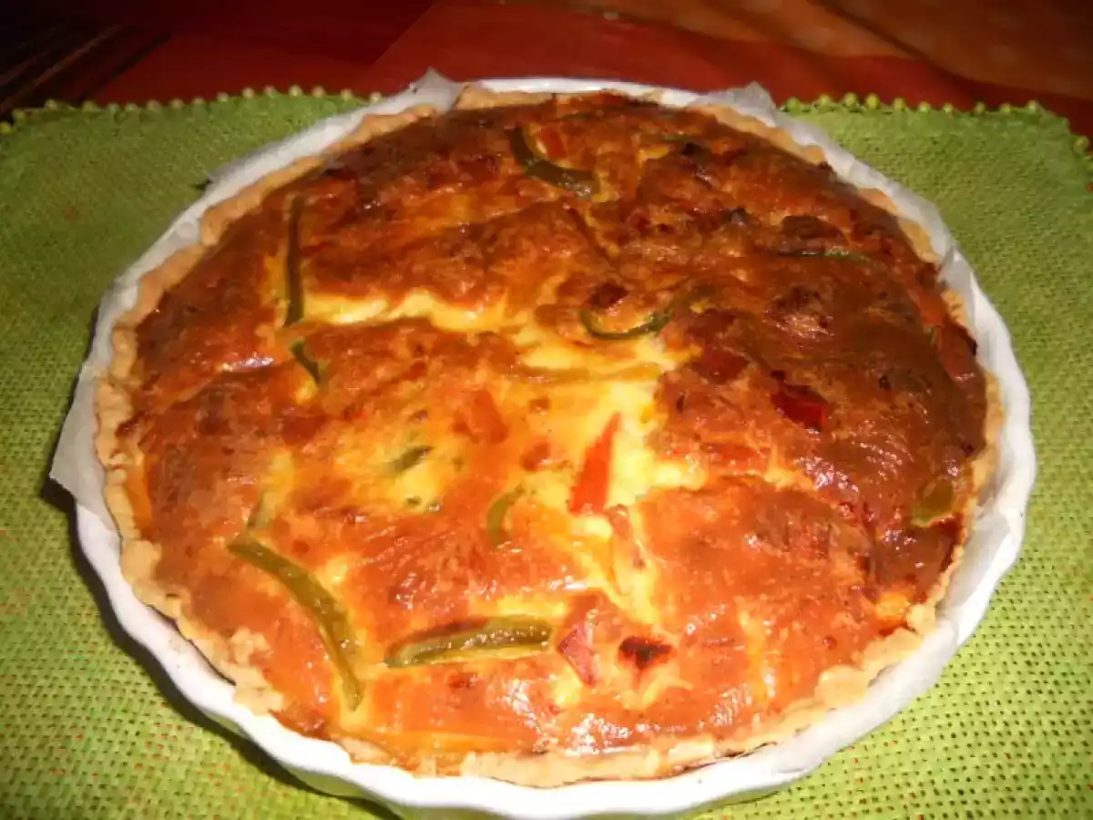 Quiche poivrons, jambon