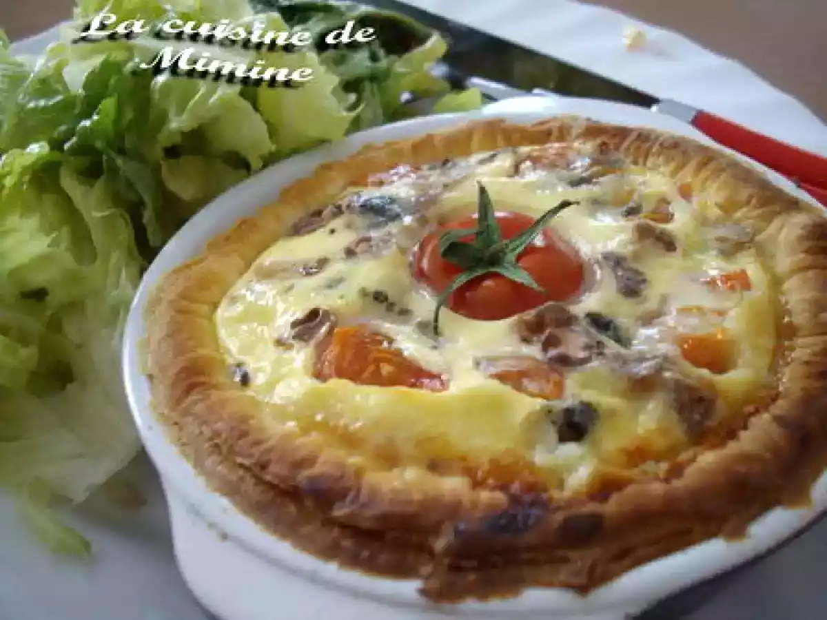 Quiche roquefort et tomates cerises