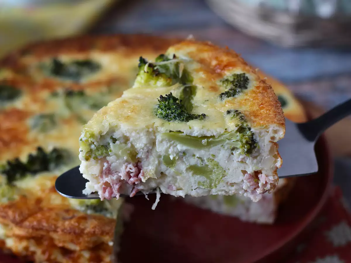 Quiche sans pâte au brocoli, pancetta et cottage cheese - photo 5