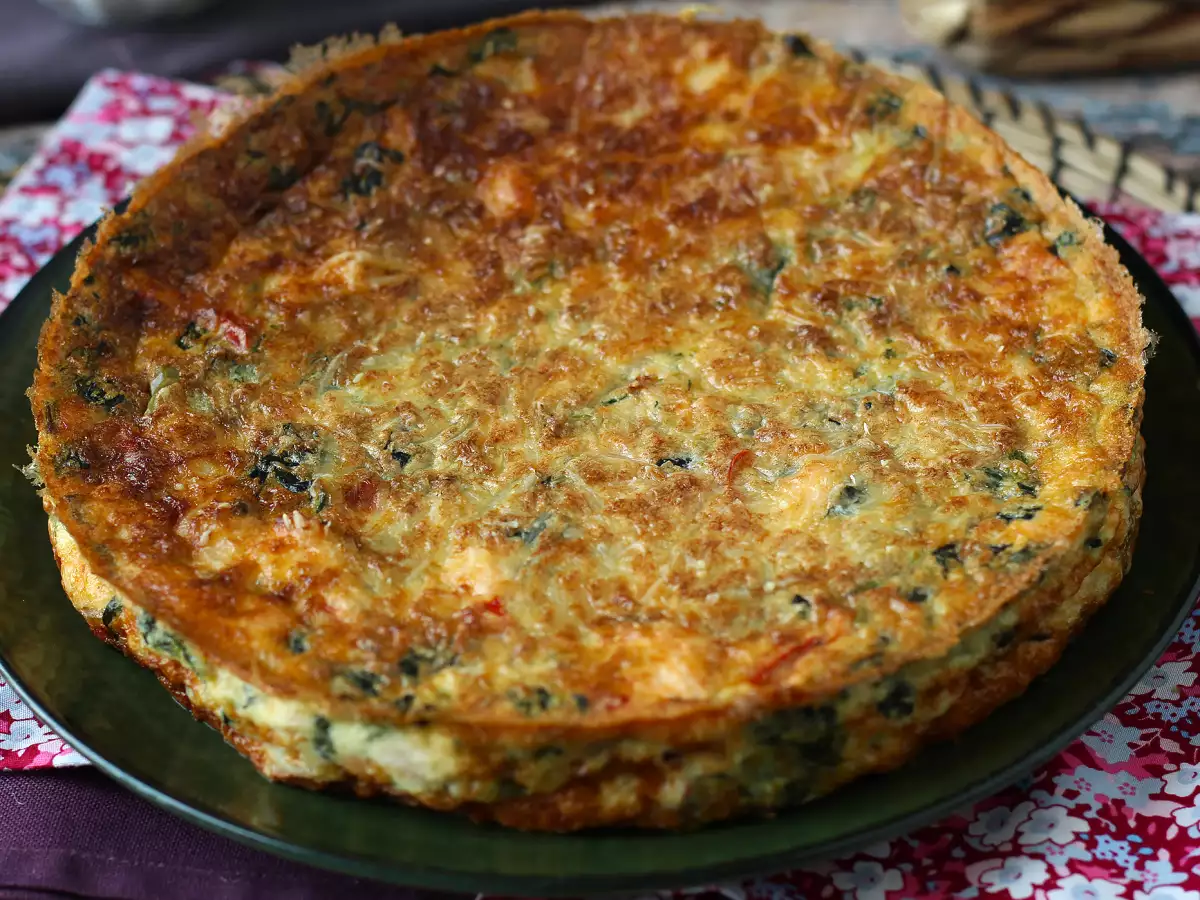 Quiche sans pâte au saumon, épinards et cottage cheese - photo 2
