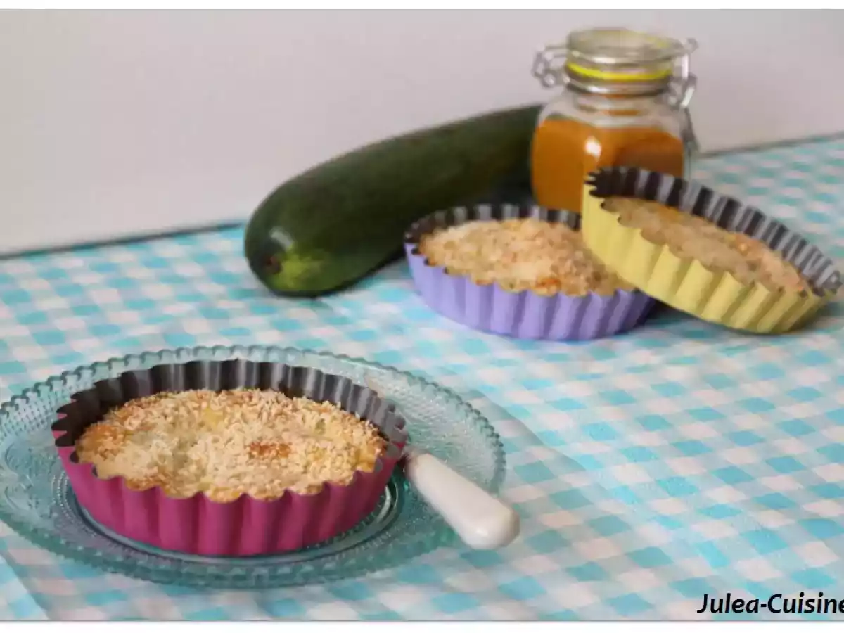 Quiche sans pâte, courgettes, parmesan, curcuma