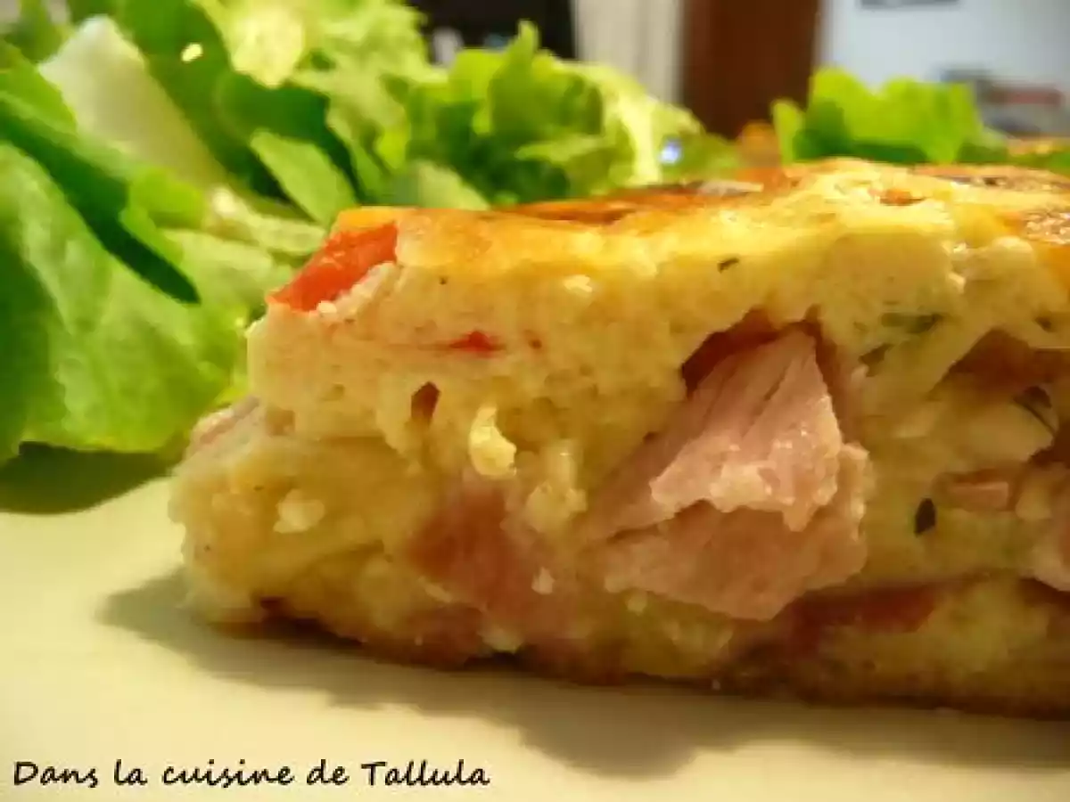Quiche sans pâte jambon et poivron rouge - photo 2