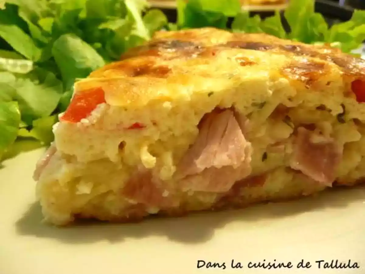 Quiche sans pâte jambon et poivron rouge - photo 3