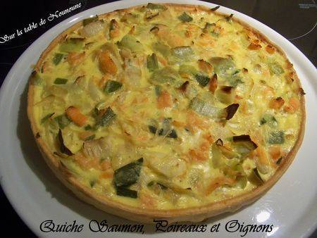 Quiche Saumon Poireaux Et Oignons Recette Ptitchef