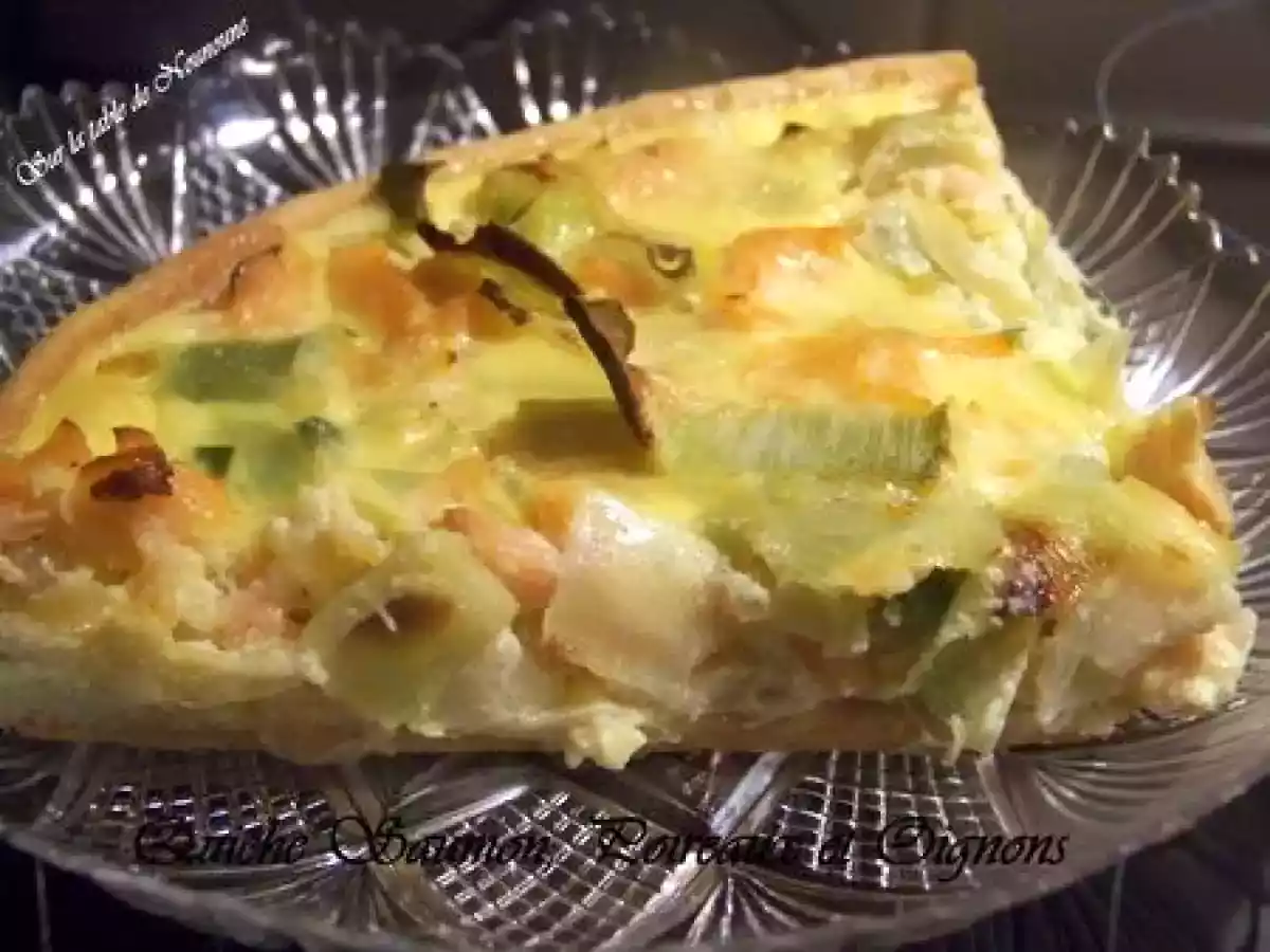 Quiche Saumon, Poireaux et Oignons - photo 2