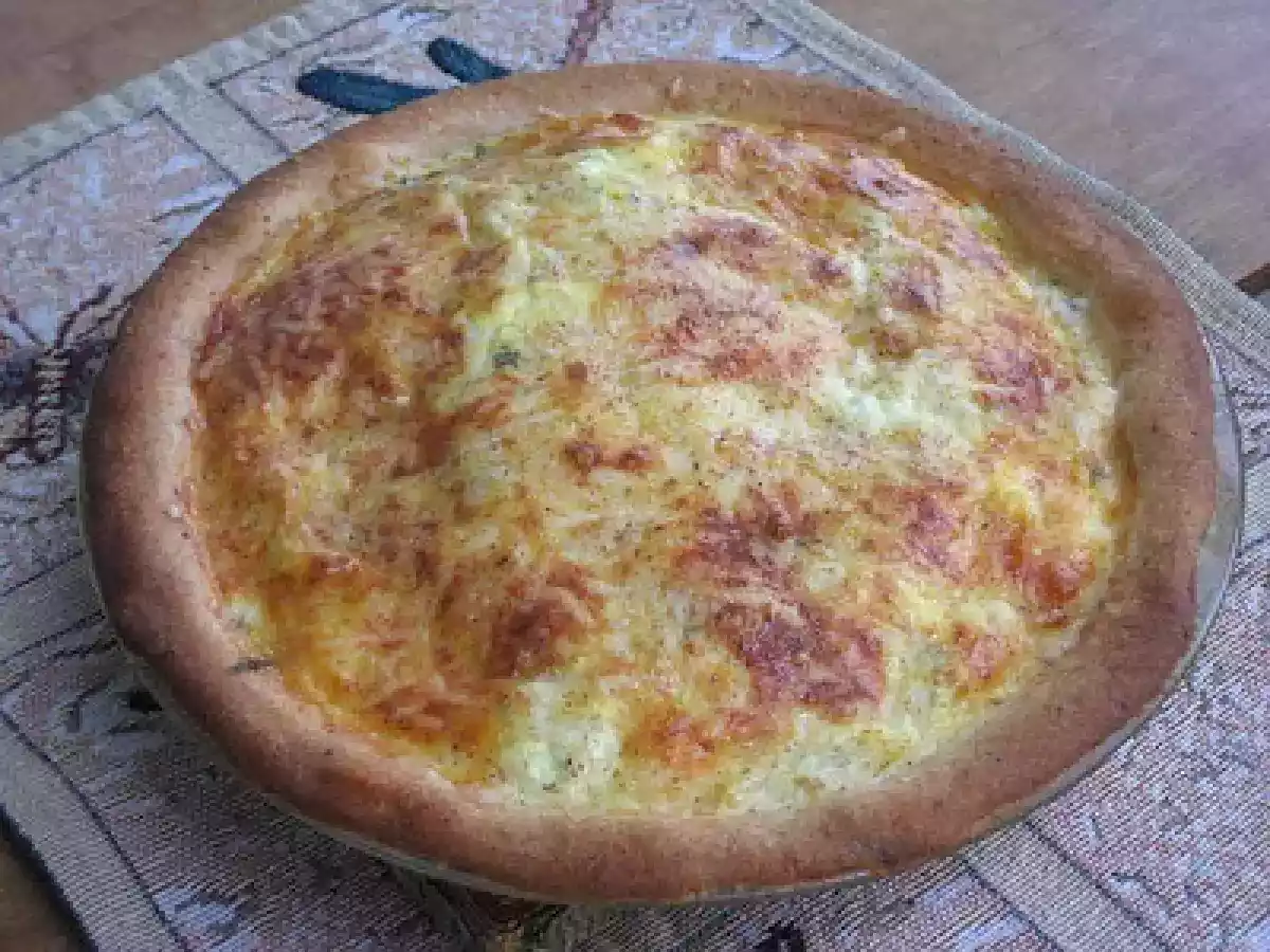 Quiche simple au fromage cottage