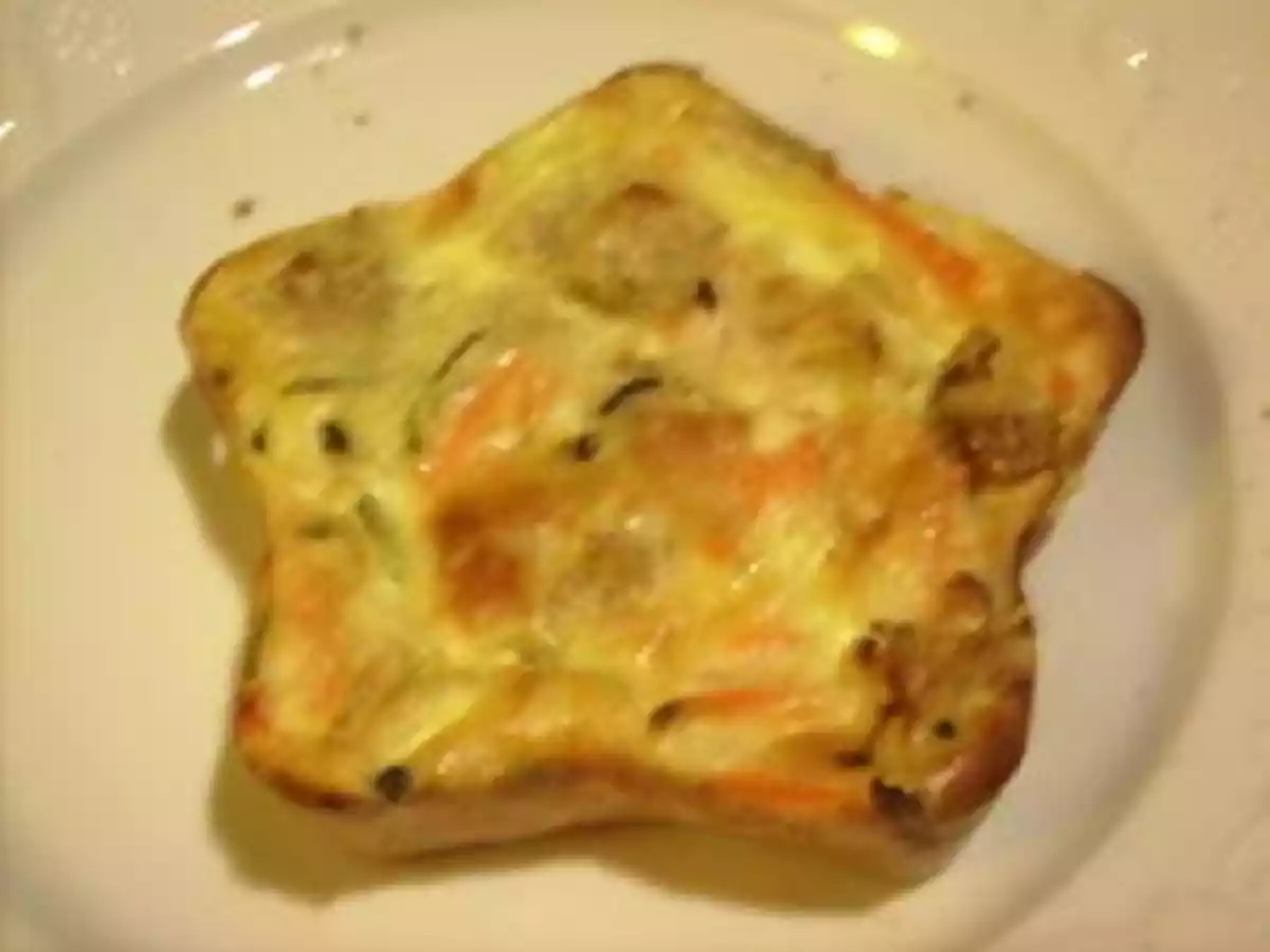 Quichettes au cabillaud et julienne de légumes